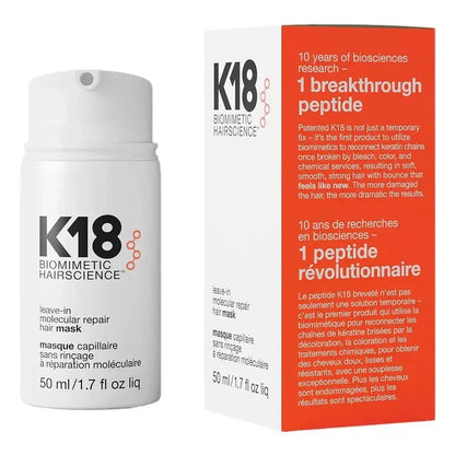 K18 Leave-In Molecular Repair Hair Mask Softens Restores Damaged Hair Deep Keratin Treatment for Scalp Hair Care